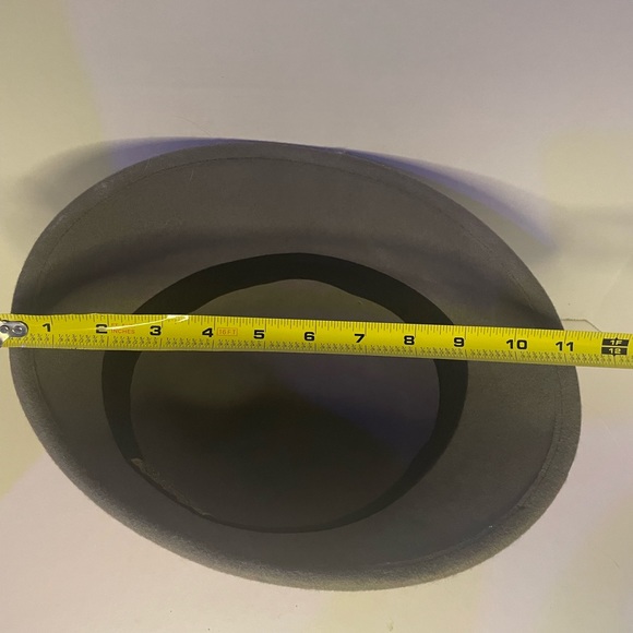 Womans Vintage Scala Collezione Grey Wool Hat with Leopard Cheetah Print band - Picture 4 of 4